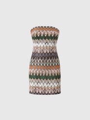 Missoni Viscose And Cotton Lamé Mini Dress With Lace Motif