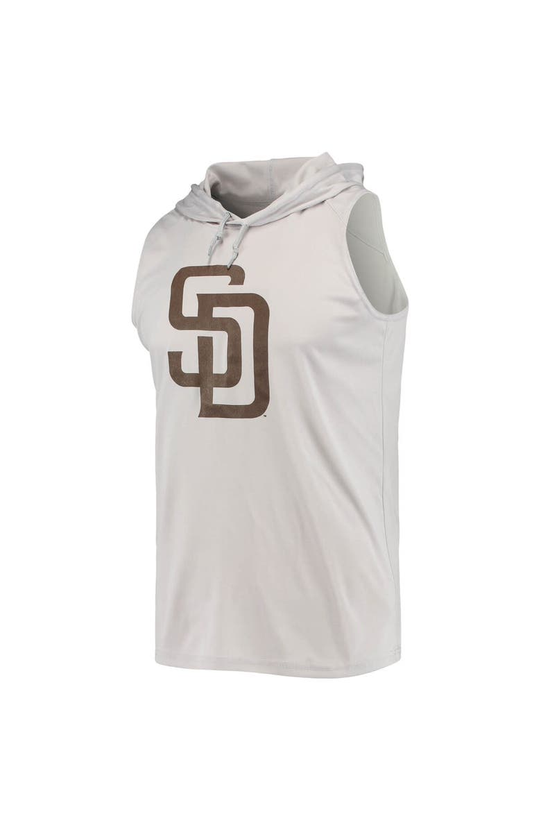 STITCHES Men's Stitches Gray San Diego Padres Sleeveless Pullover Hoodie, Alternate, color, Gray