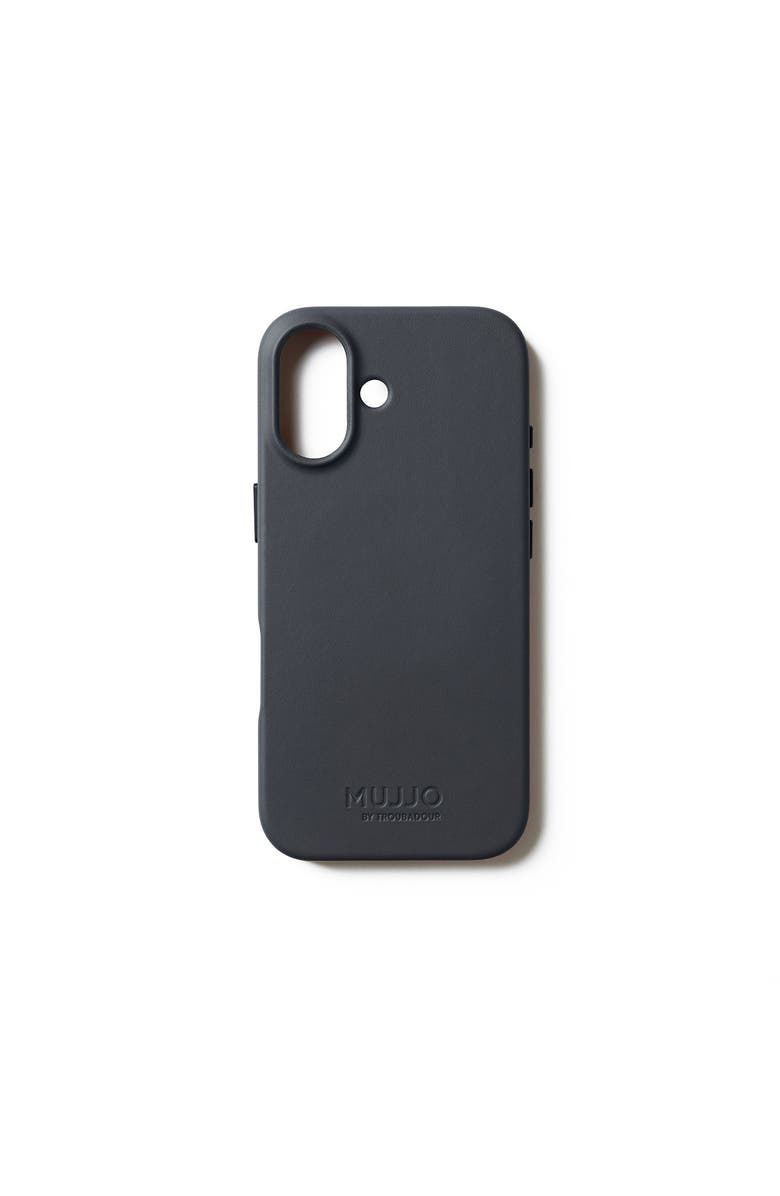 MUJJO Full Leather Case for iPhone 17, Main, color, Basalt Blue