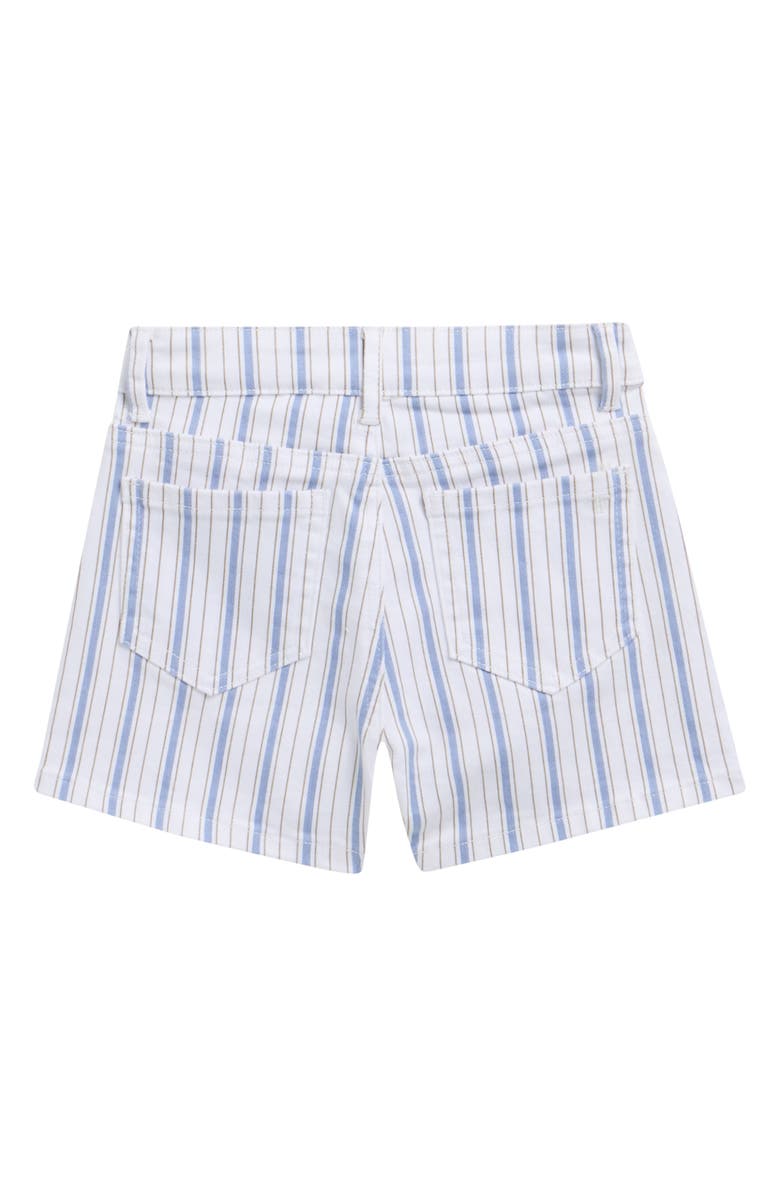 Tractr Kids' Brittany Stripe Denim Shorts, Alternate, color, Ivory