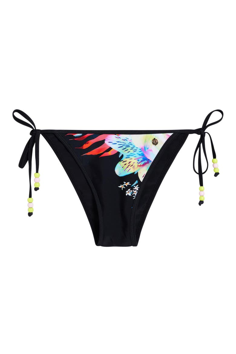 Side Tie Bikini Bottoms, Alternate, color, BLACK