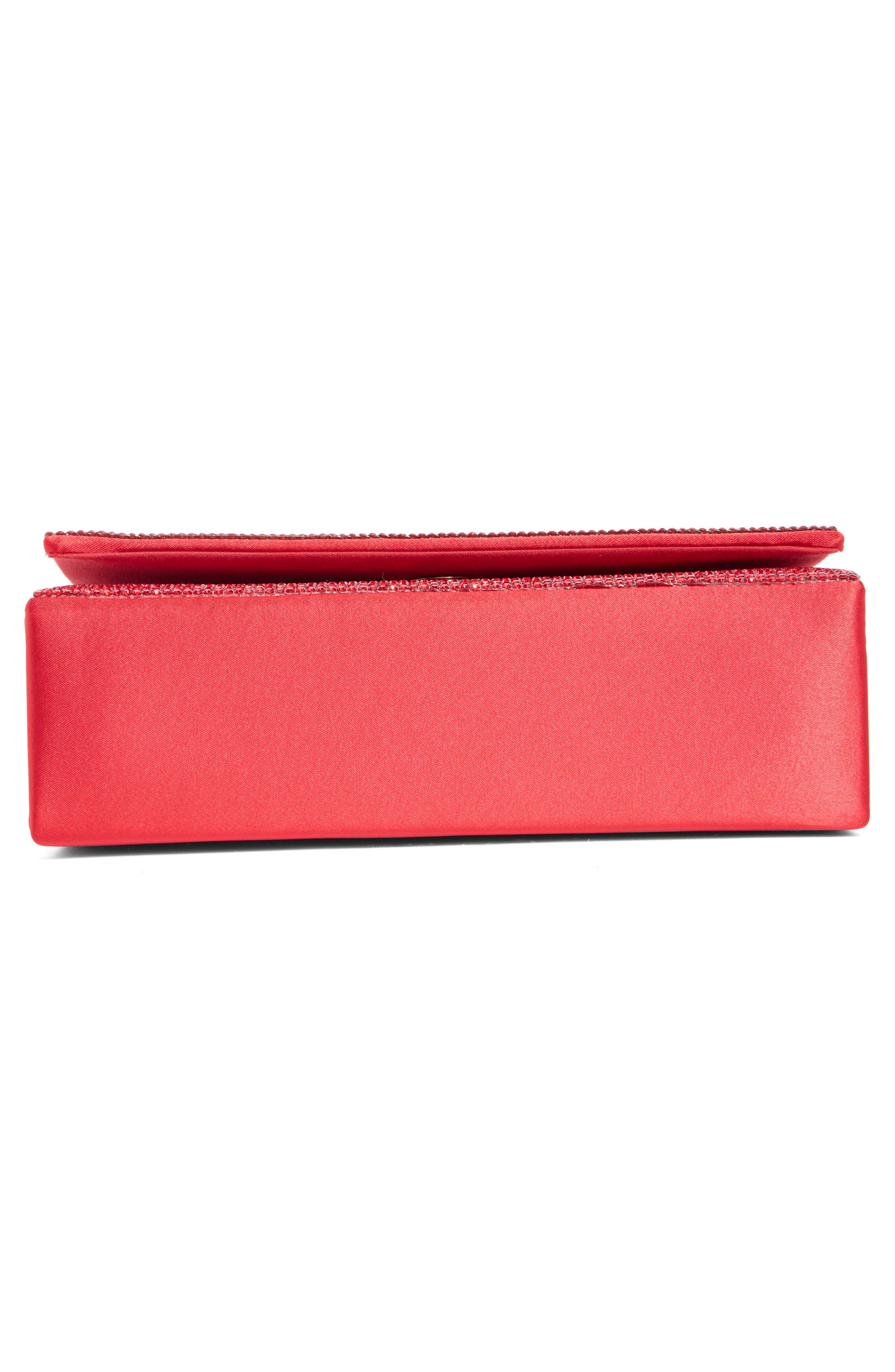 ALESSIA BIANCHI Crystal Embellished Clutch, Alternate, color, Red
