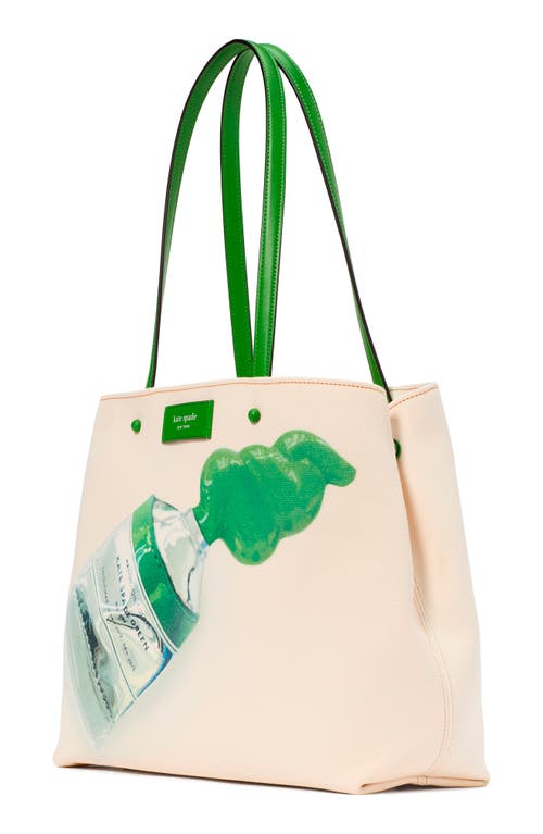KATE SPADE KATE SPADE NEW YORK MEDIUM SQUEEZE PRINT CANVAS TOTE