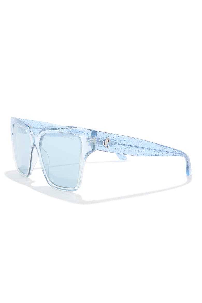 55mm Pillow Sunglasses, Alternate, color, SILVER MIRROR