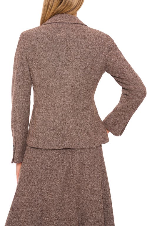 Halogenr Halogen(r) One-button Tweed Knit Blazer In Brown