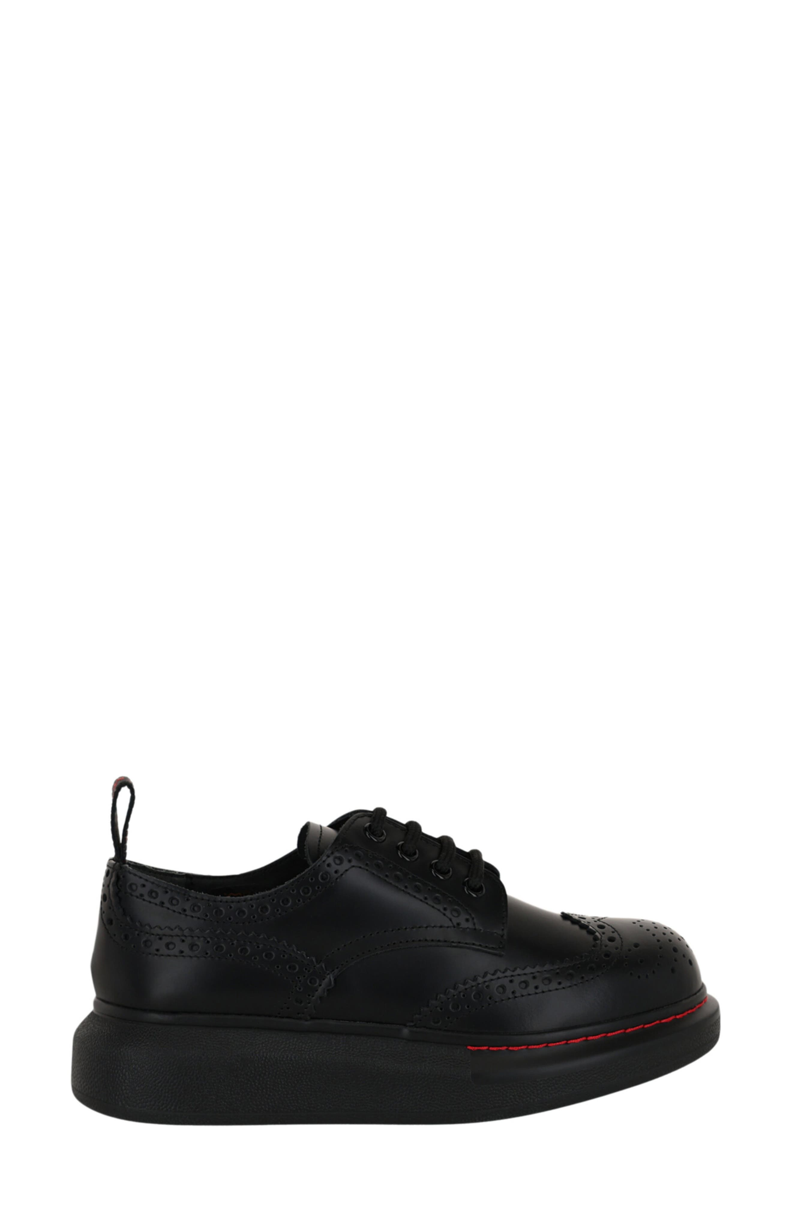McQueen Liquid Brogue Derby, Alternate, color, Black