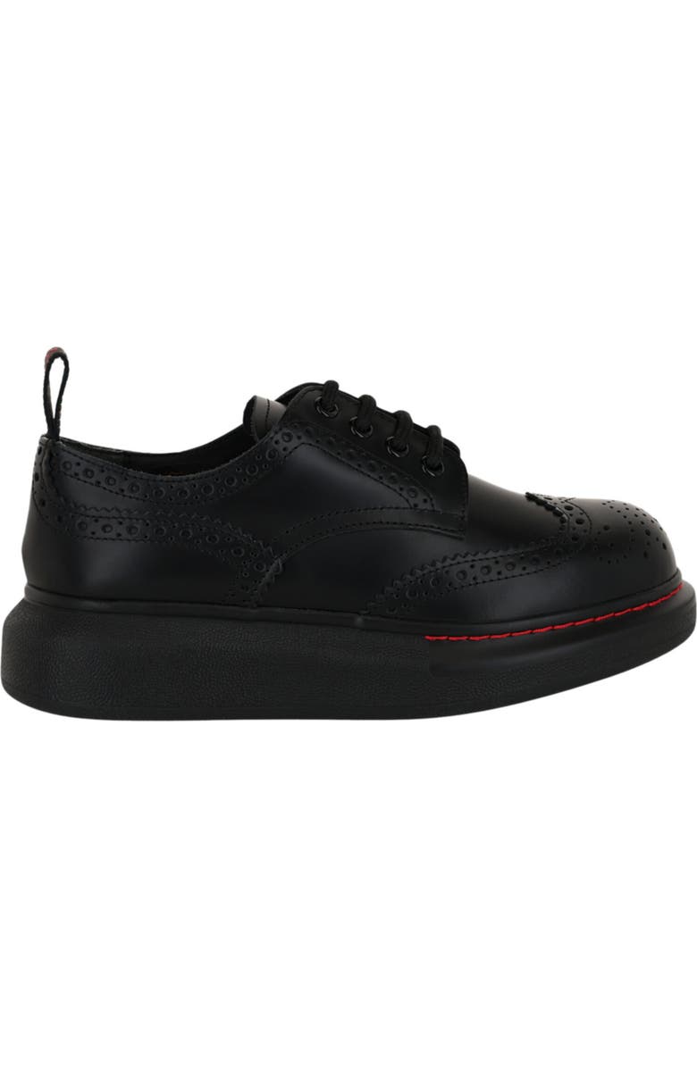 McQueen Liquid Brogue Derby, Alternate, color, Black