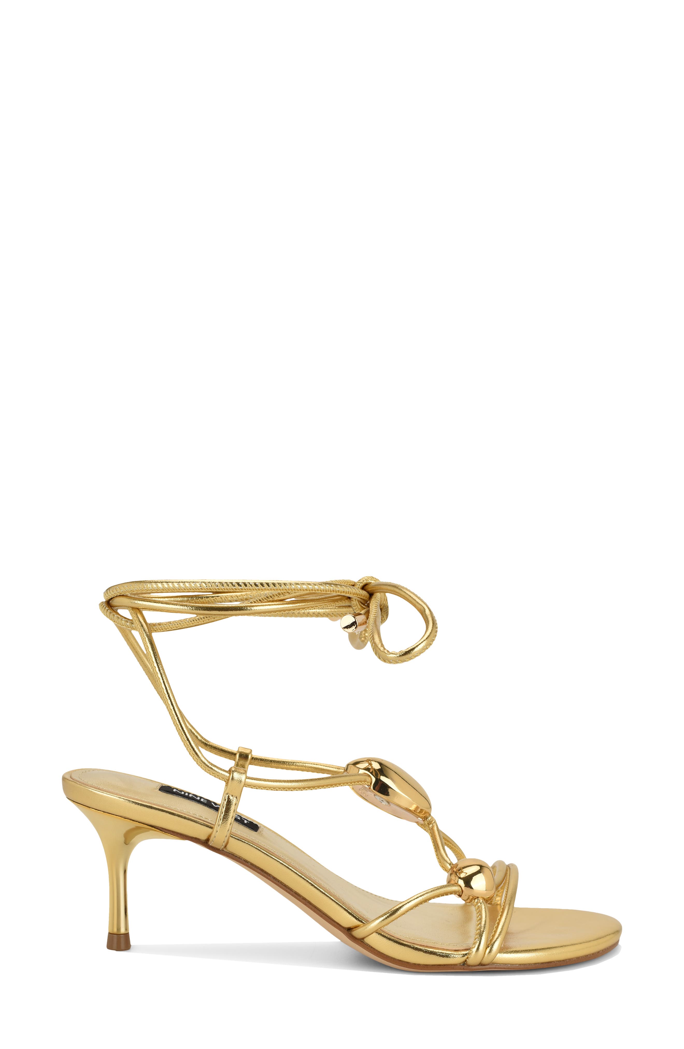 Greska Ankle Wrap Sandal, Alternate, color, GOLD
