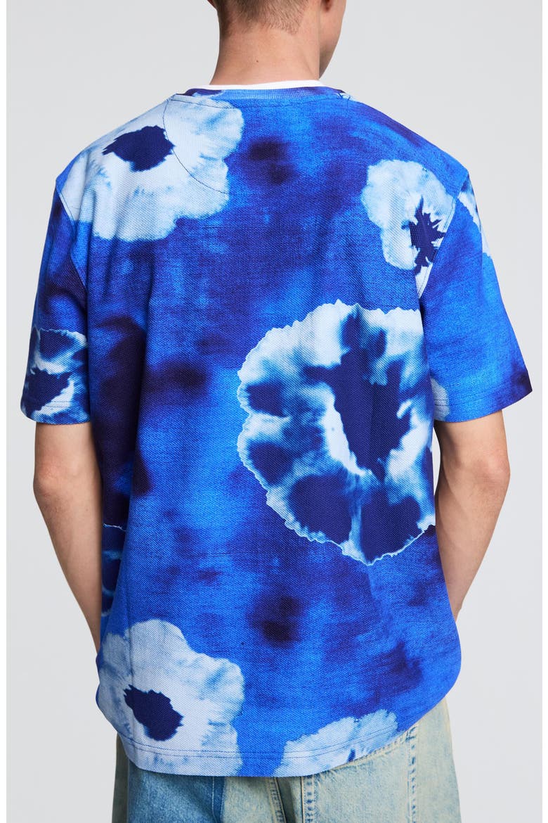 Tie-Dye Cotton Graphic T-Shirt, Alternate, color, BLUE