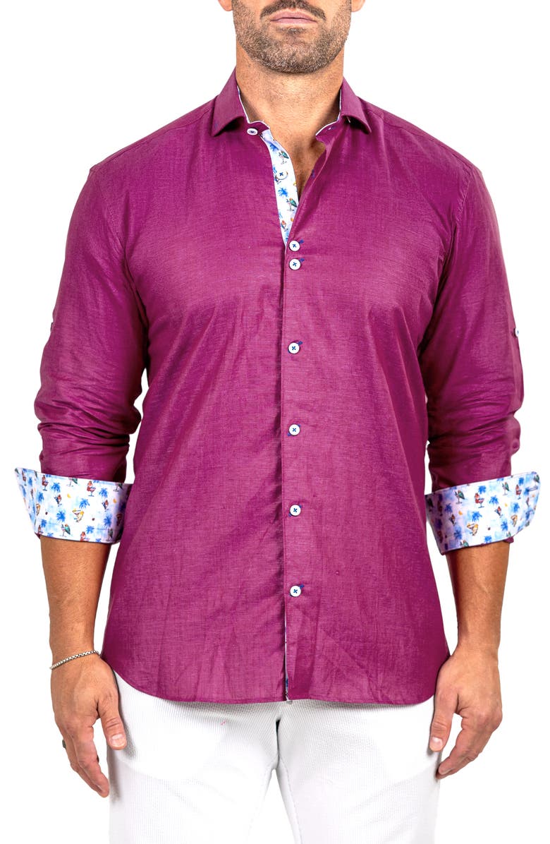 Maceoo Eins Marthy Contemporary Fit Button-Up Shirt, Alternate, color,