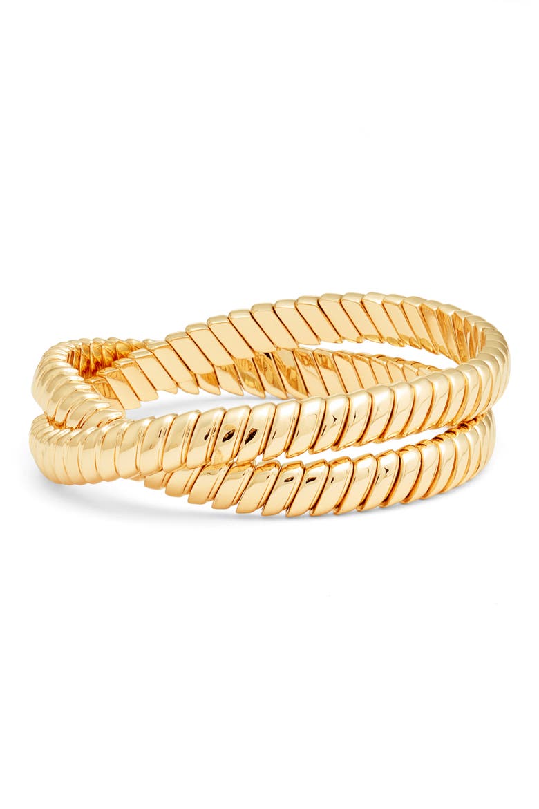The Double Cobra Stretch Bracelet, Main, color, GOLD