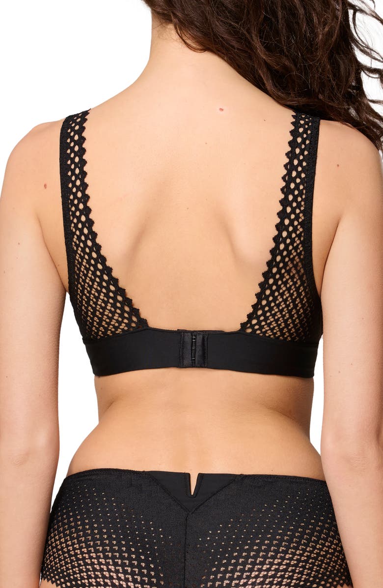 Simone Perele Cassandre Triangle Bralette, Alternate, color, Black