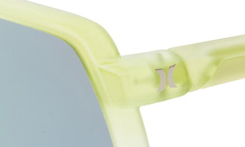 Hurley 140mm Wrap Shield Mirrored Polarized Sunglasses In Green