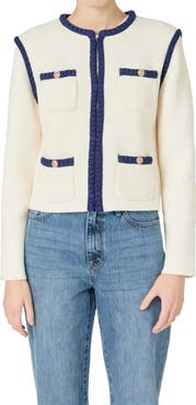 Endless Rose Braided Trim Knit Jacket