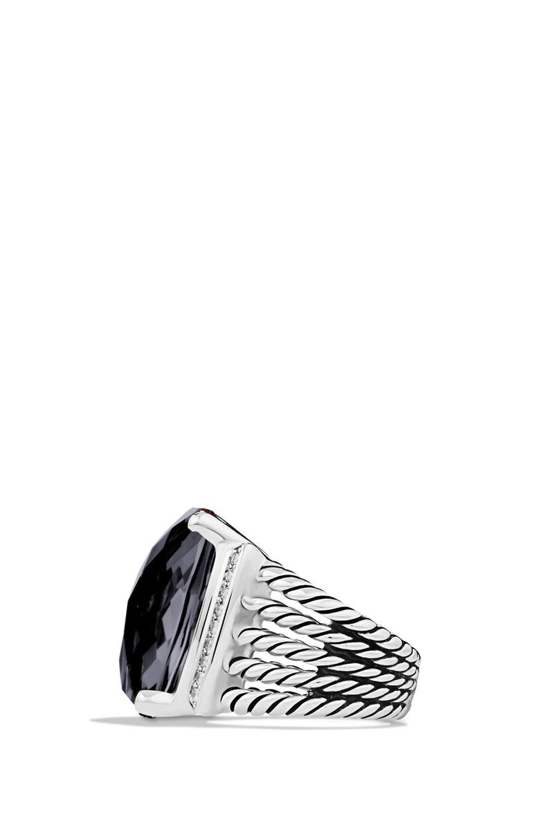 David Yurman 'Wheaton' Ring with Black Onyx and Diamonds, Alternate, color,