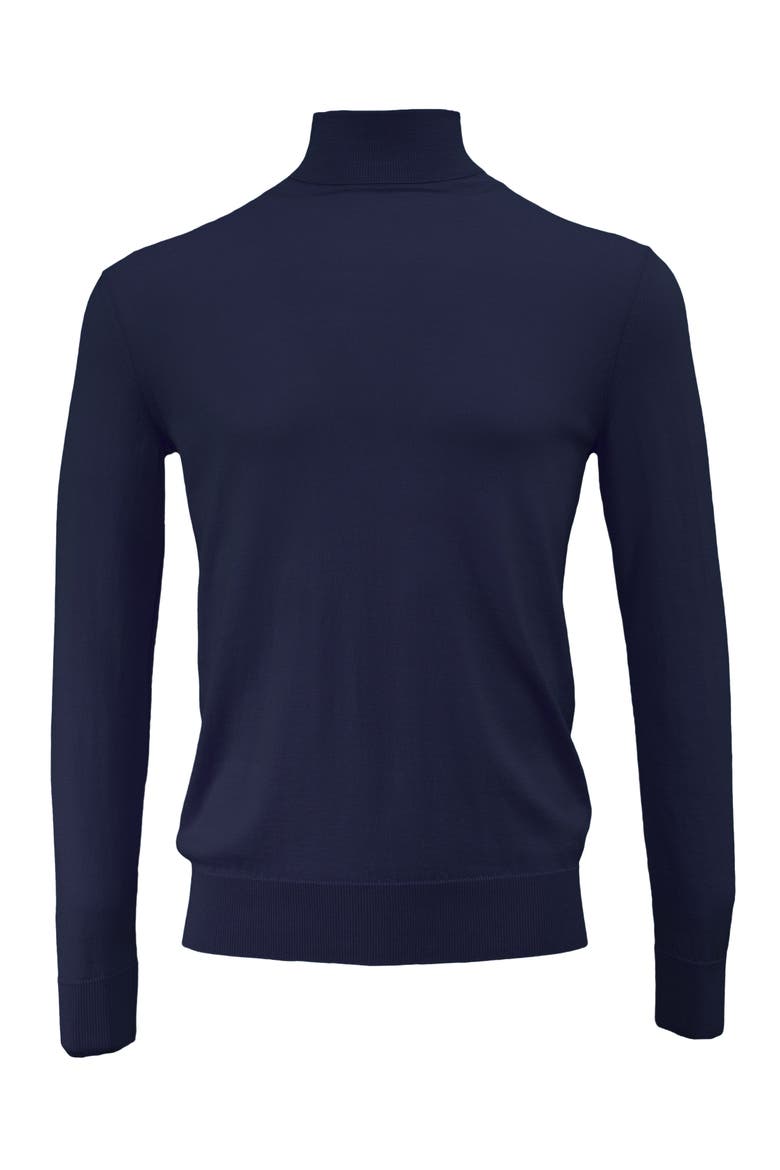 Ronan Merino Wool Turtleneck Sweater, Main, color, Navy