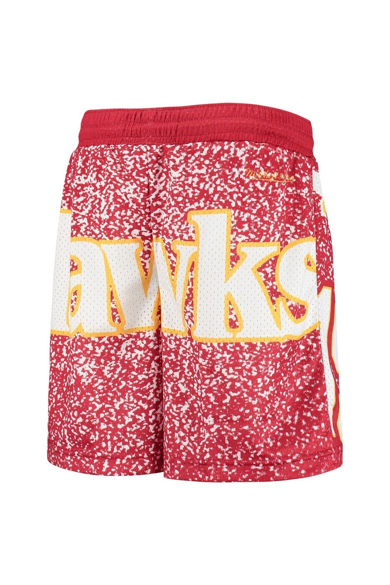 Youth Mitchell & Ness Red Atlanta Hawks Hardwood Classics Jumbotron Shorts, Alternate, color, RED