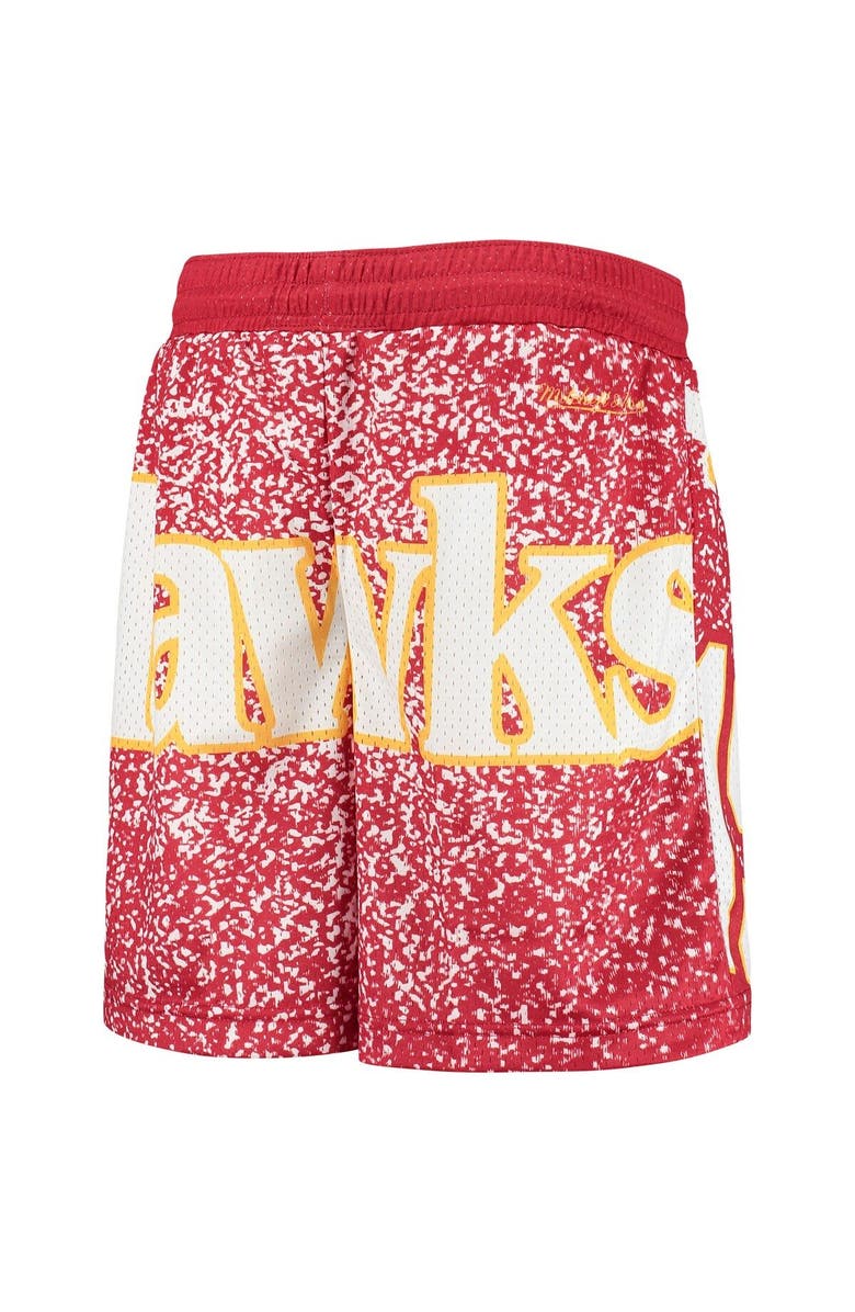 Mitchell & Ness Youth Mitchell & Ness Red Atlanta Hawks Hardwood Classics Jumbotron Shorts, Alternate, color, Red