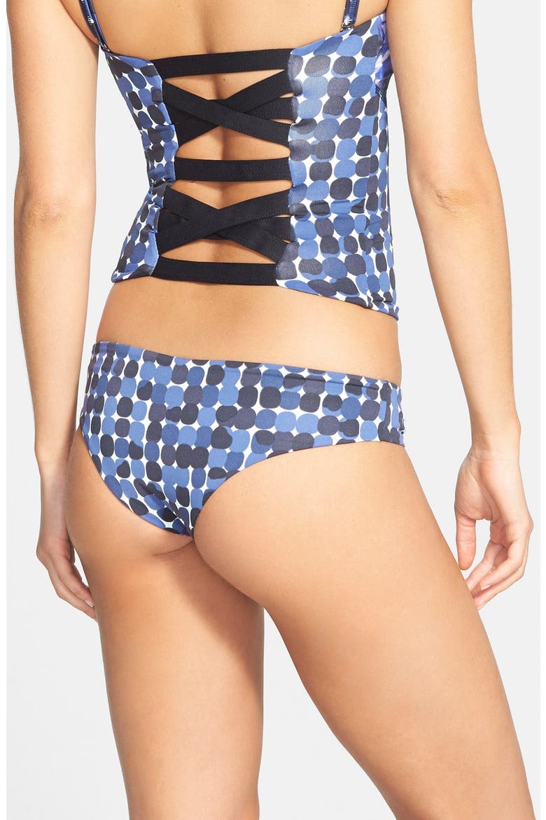 'Diamond Stallion' Reversible Cheeky Bikini Bottoms, Main, color, MULTI