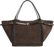 Tod's Medium T Signature Suede Shopping Bag