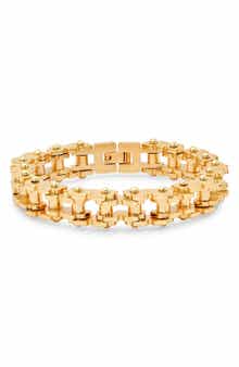 Men's 18k Gold Plated Link Bracelet