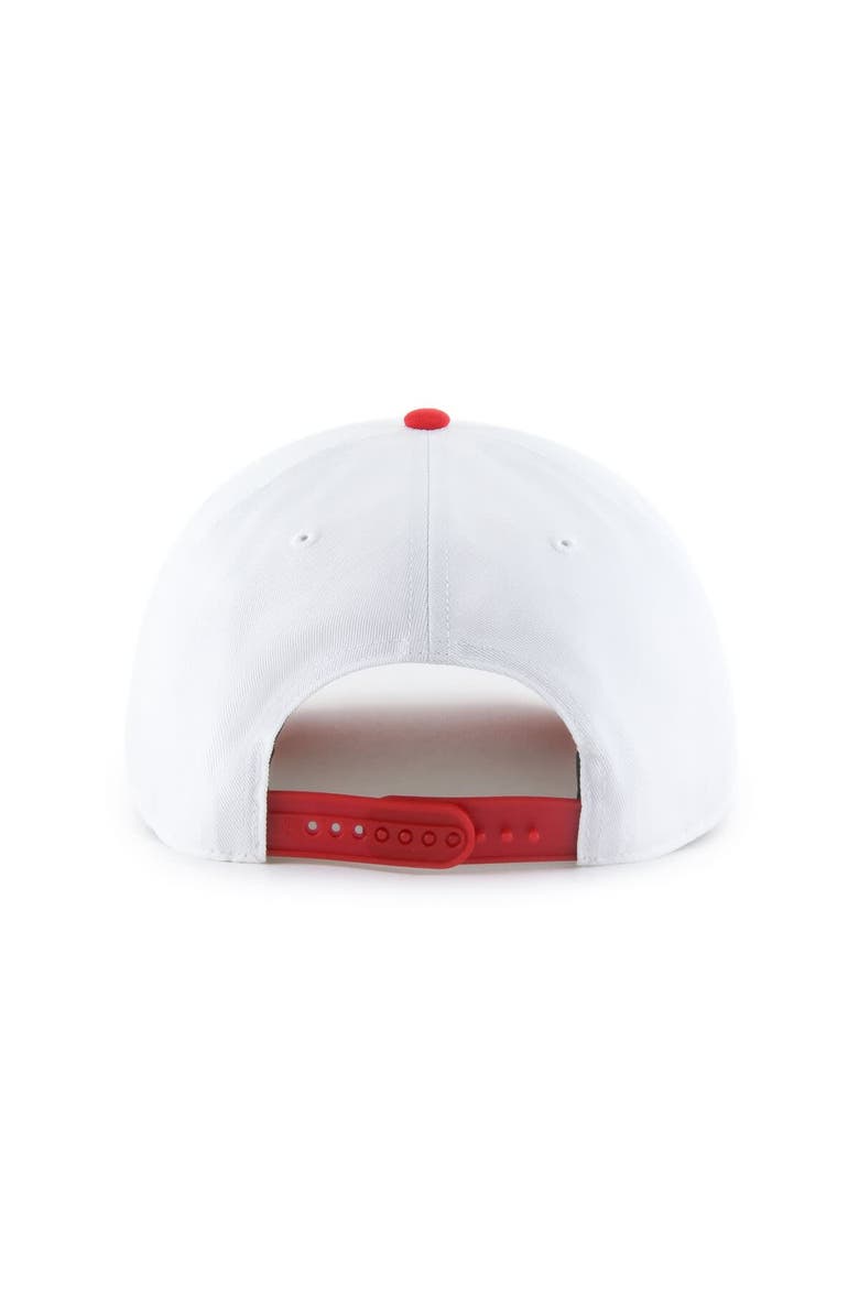 Men's '47  White/Red Wood Brothers Racing NASCAR Two-Tone Team Adjustable Hitch Hat, Alternate, color, White