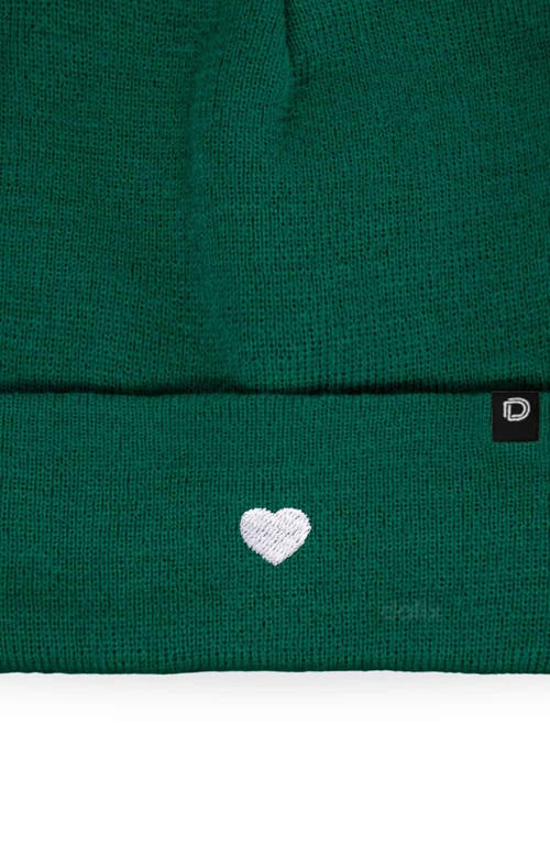 Dalix Lil Heart Beanie Cap In Green