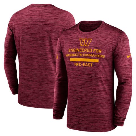 Men's Nike Burgundy Washington Commanders Sideline Velocity Performance Long Sleeve T-Shirt