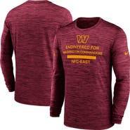 Nike Men's Nike Burgundy Washington Commanders Sideline Velocity Performance Long Sleeve T-Shirt