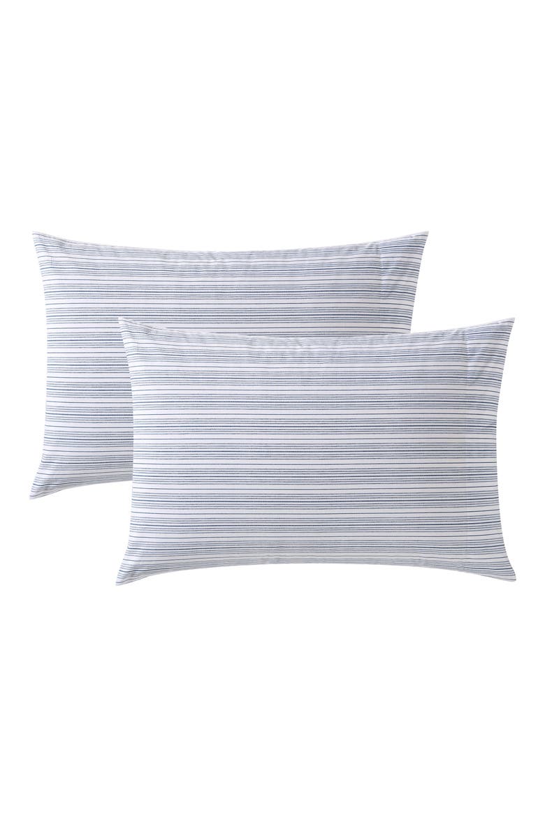 Beaux Stripe Set of 2 Pillowcases, Main, color, DARK BLUE