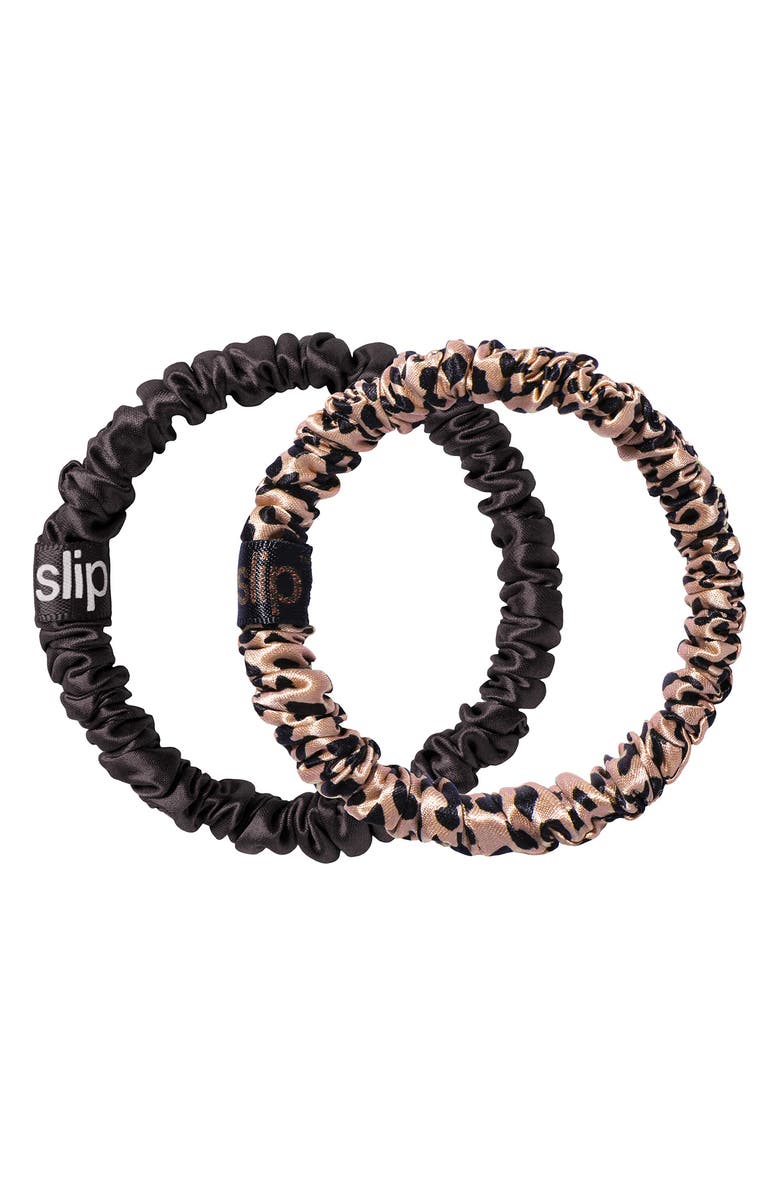 slip Cindy Pure Silk Skinny Scrunchie Duo, Main, color, 