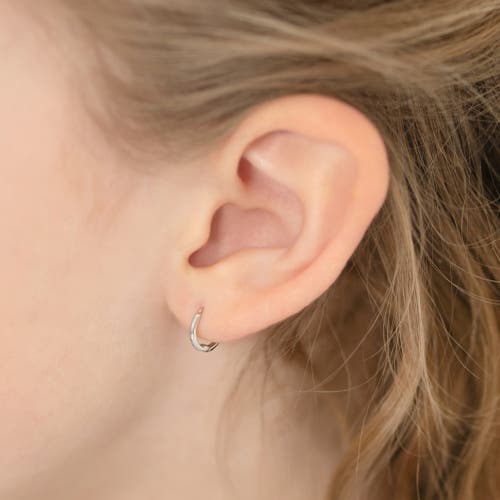Shop In Season Jewelry 14k The Tiny Hoop Earrings In Silver
