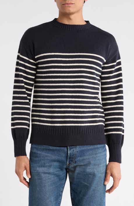BUCK MASON Seafarer Stripe Cotton Sweater