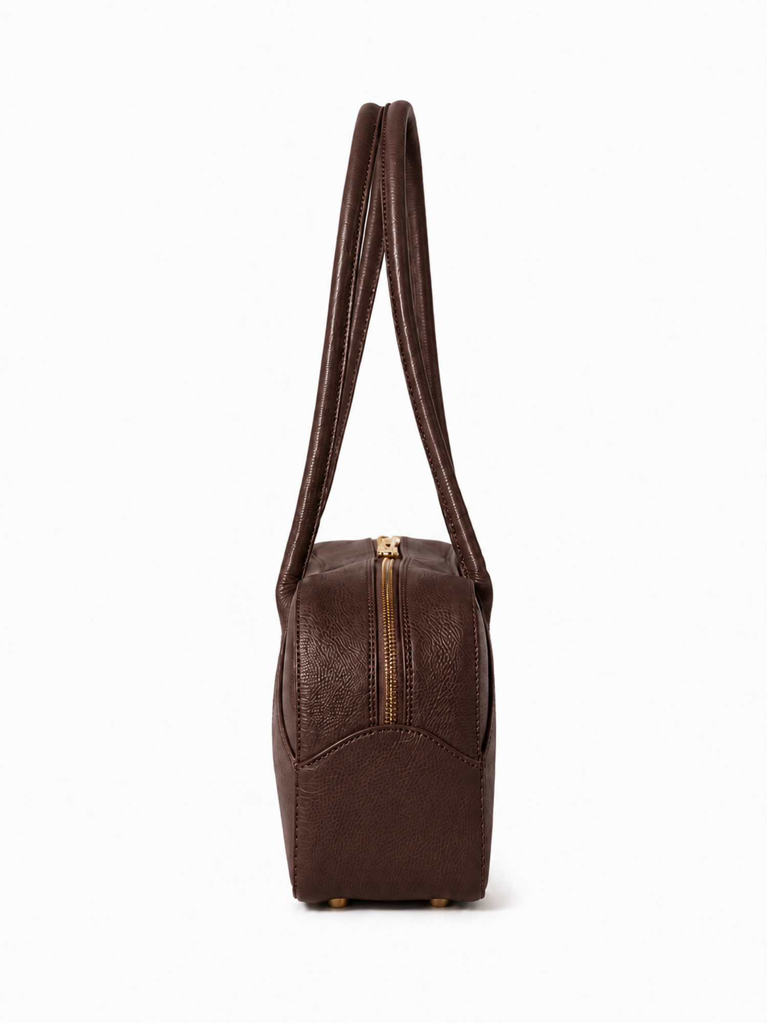 Almaira Italian Textured Leather Shoulder Bag, Alternate, color, Chocolate