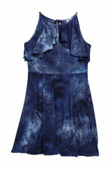 AVA AND YELLY Ruffle Tie Dye Sleeveless Dress