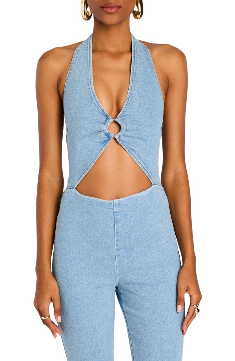 Retrofête Kairi Denim Jumpsuit, Alternate, color,