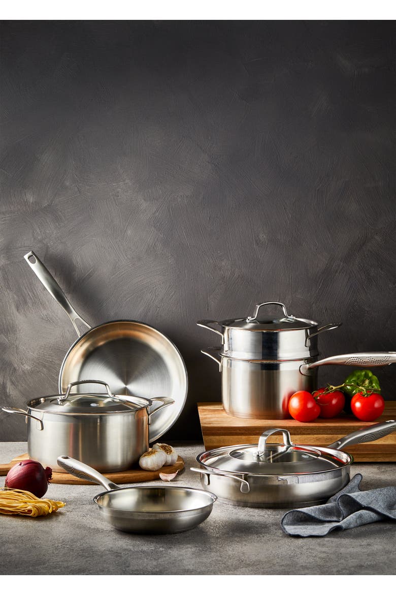 iD3® SS 9-Piece Cookset, Alternate, color, SILVER