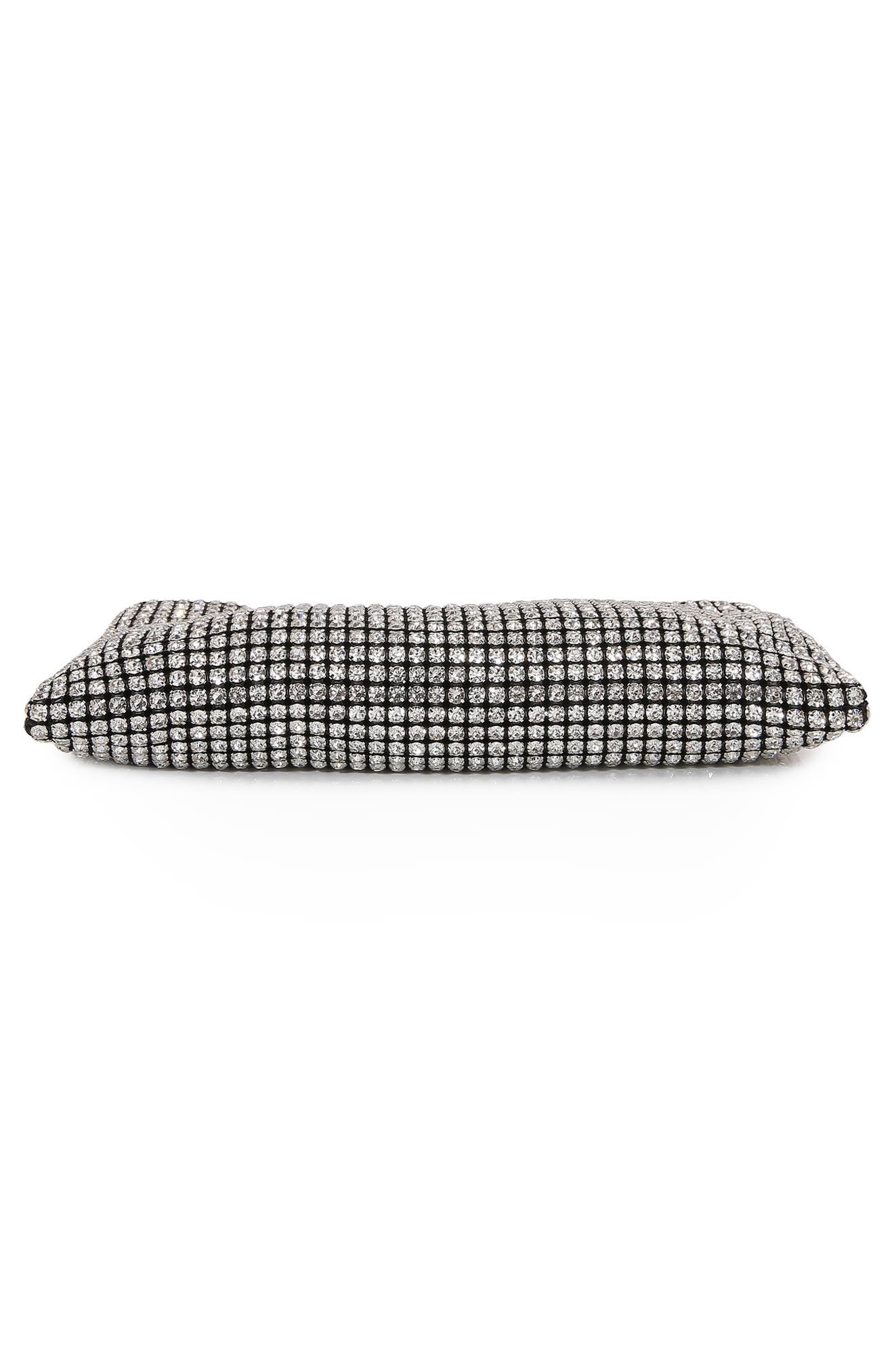 BERNESS Rhinestone Rectangular Clutch, Alternate, color, Silver