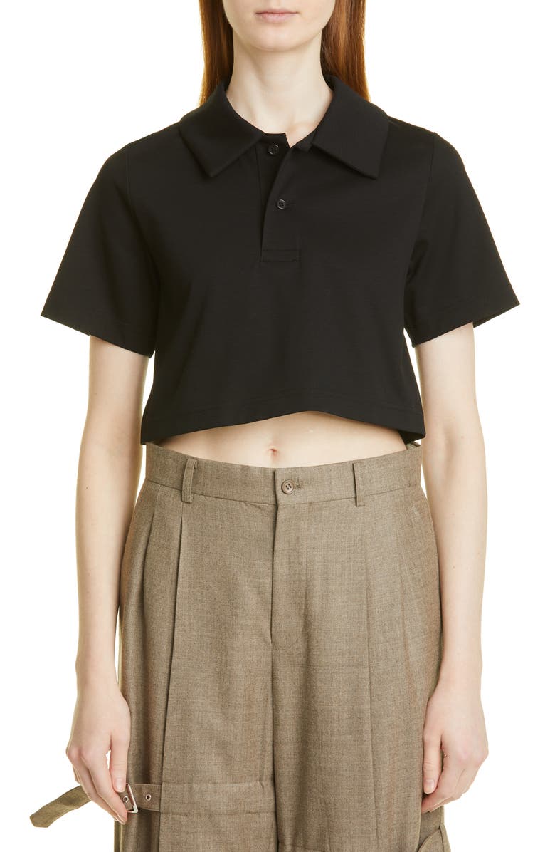 Noir Kei Ninomiya Strap Back Cotton Ponte Top, Main, color,