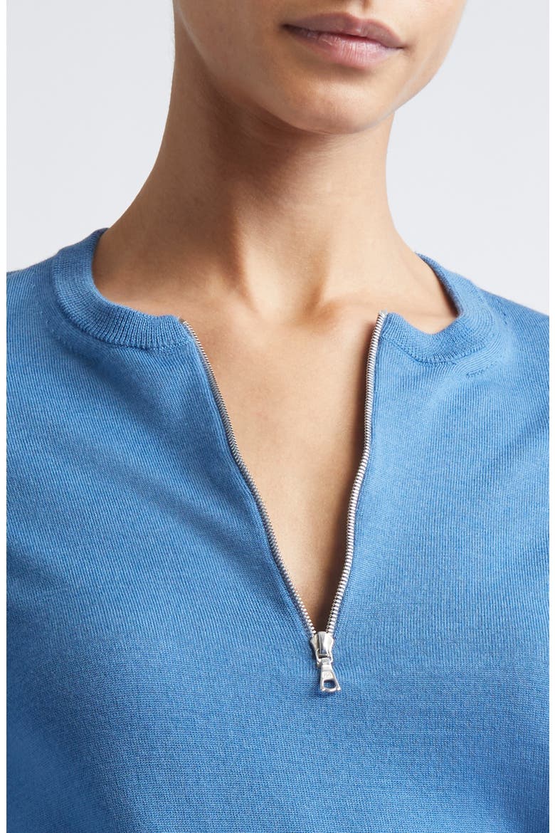 Mallory Half Zip Sweater, Alternate, color, CERULEAN