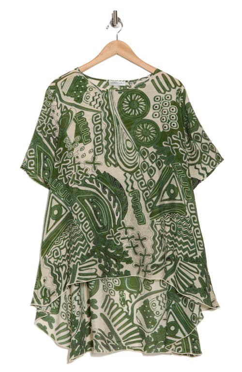 Patrizia Luca High-low Paisley Tunic In Green