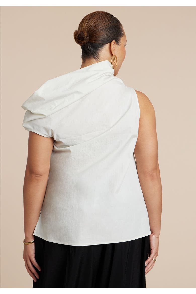 Draped Neck Sleeveless Top, Alternate, color, DEW