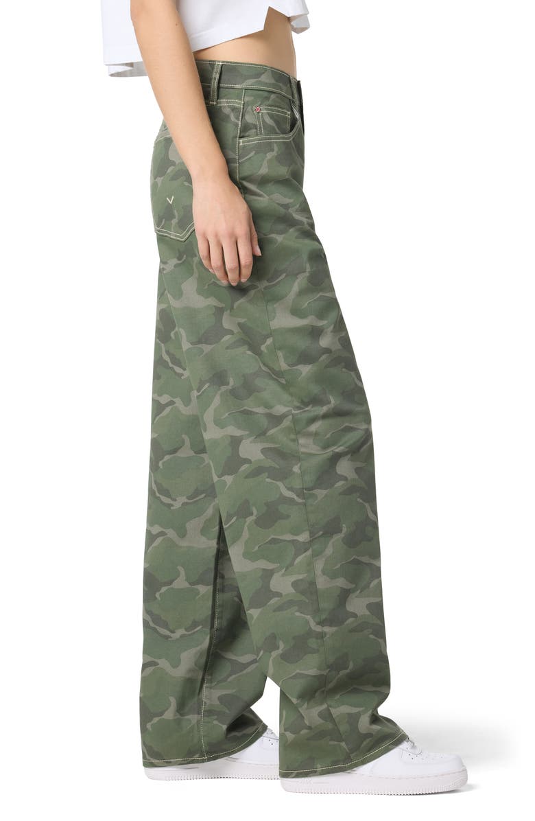 Hudson Jeans Camo High Rise Barrel Jeans, Alternate, color, Camo