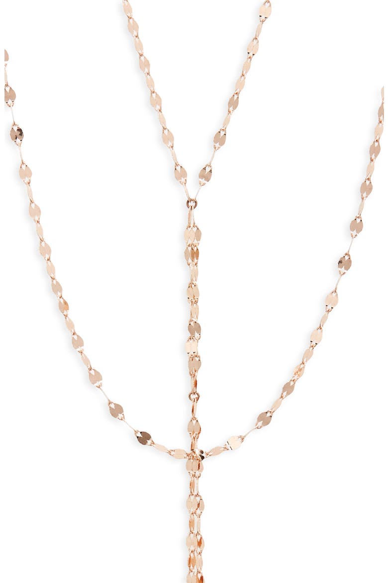 Blake 14K Gold Lariat Necklace, Alternate, color, ROSE GOLD