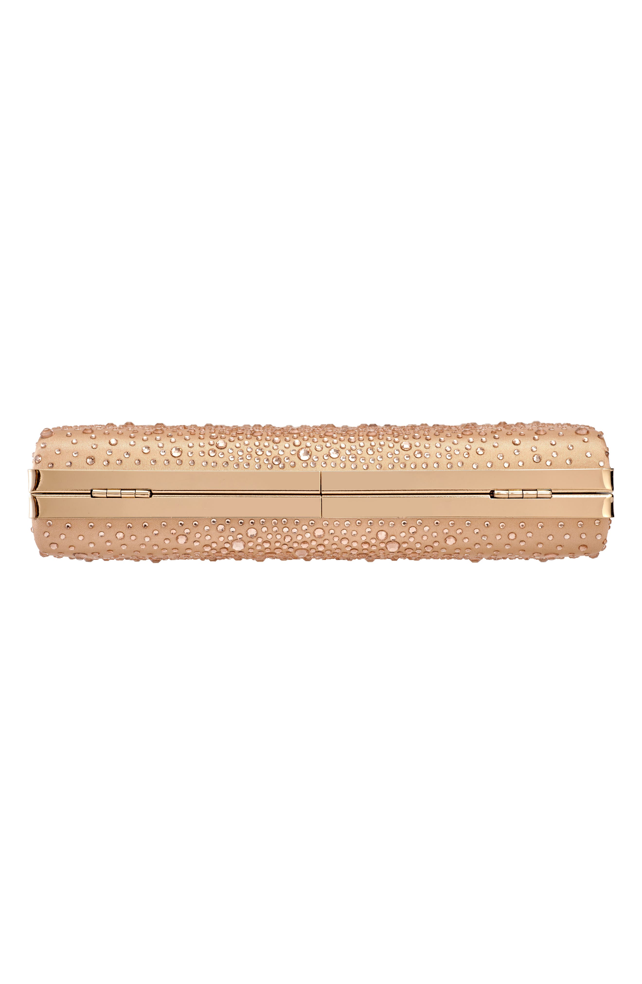 Glamorous Satin Evening Bag, Alternate, color, CHAMPAGNE