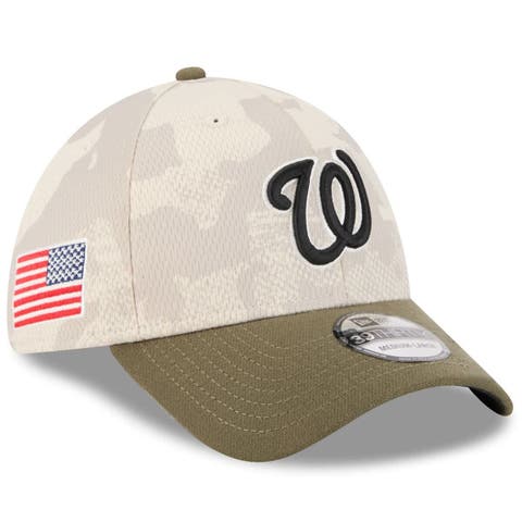 Men's New Era Light Beige/Olive Washington Nationals 2025 Armed Forces Day 39THIRTY Flex Hat