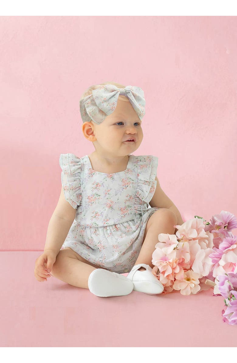 Isobella & Chloe Eden Baby Romper, Alternate, color, Blue