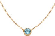 Argento Vivo Sterling Silver Birthstone Pendant Necklace