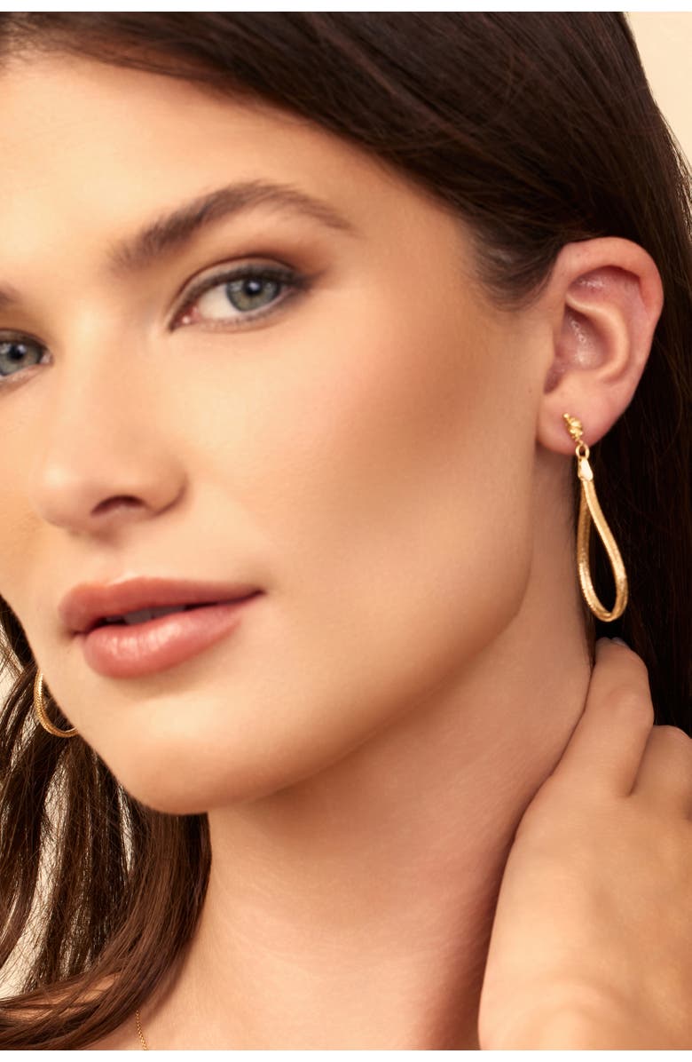 Oradina 18K Gold Mesh Glamour Drop Earrings, Alternate, color,