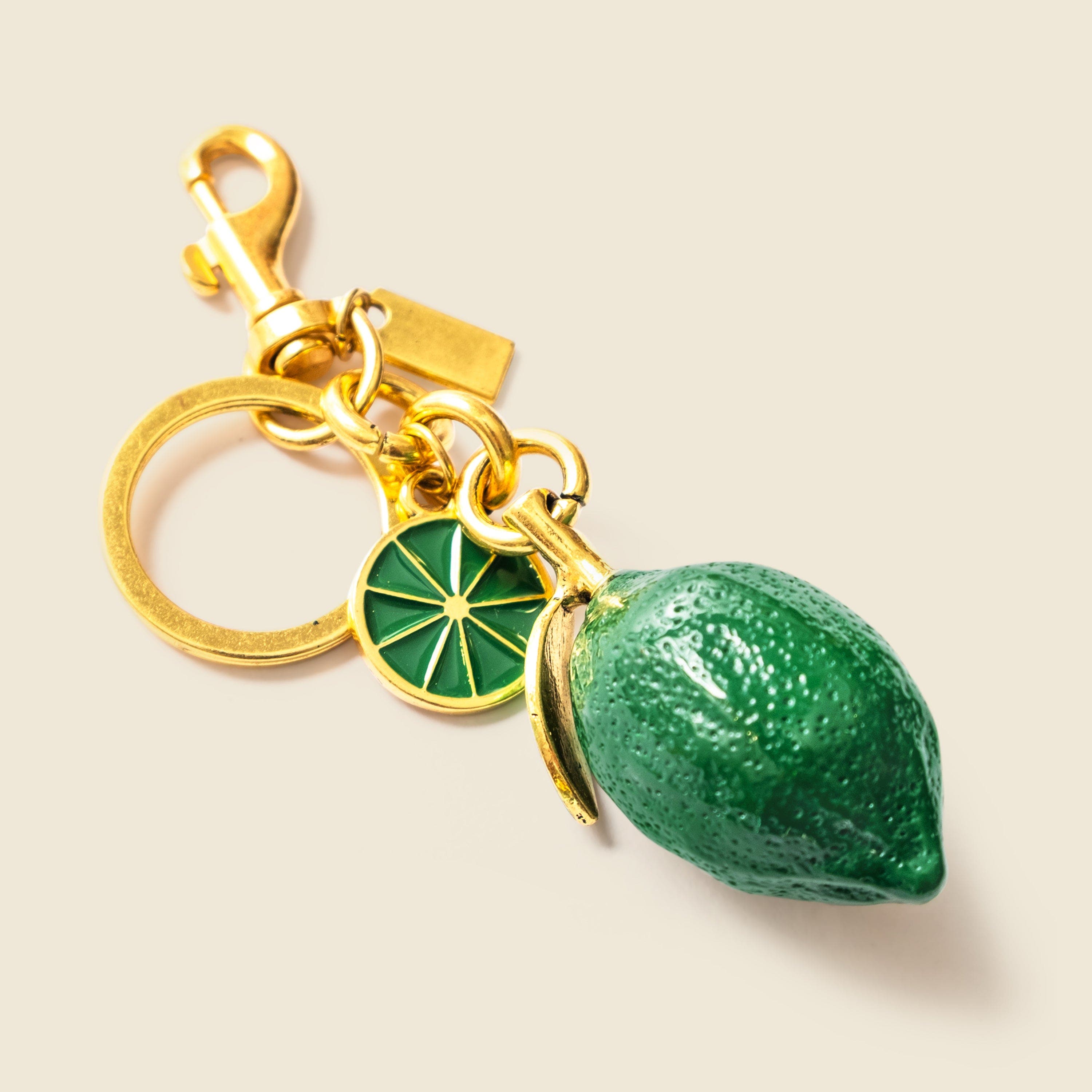Casupo Lime Bag Charm with Keychain, Alternate, color, Lime Green